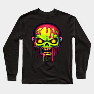 Grunge Skull Long Sleeve T-Shirt